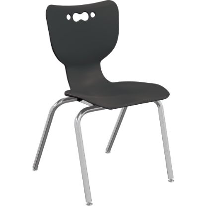 Picture of MooreCo Hierarchy Armless Chair, 18in Seat Height, Black