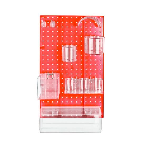 Picture of Azar Displays 10-Piece Pegboard Organizer Kit, Red