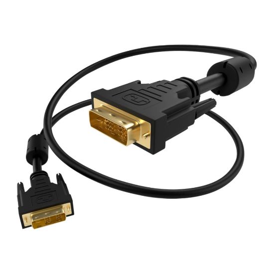 Picture of UNC Group - DVI cable - single link - DVI-D (M) to DVI-D (M) - 6 ft - thumbscrews - black