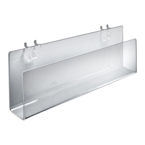 Picture of Azar Displays Acrylic Holders, 5inH x 13-1/2inW x 1-1/2inD, Clear, Pack Of 2 Holders