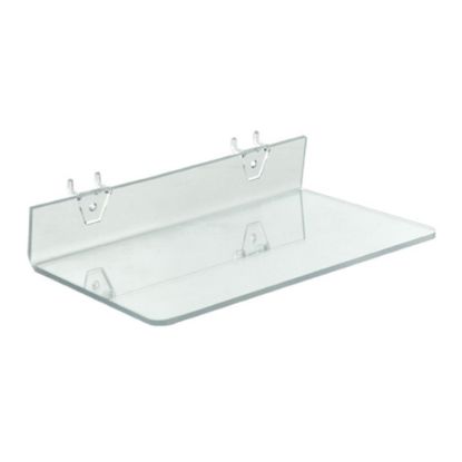 Picture of Azar Displays Acrylic Shelves For Pegboard And Slatwall Systems, 13-1/2inW x 6inD, Clear, Pack Of 4 Shelves