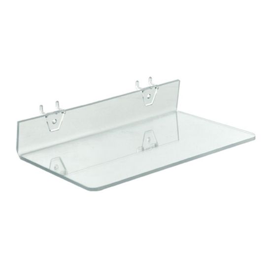 Picture of Azar Displays Acrylic Shelves For Pegboard And Slatwall Systems, 13-1/2inW x 6inD, Clear, Pack Of 4 Shelves