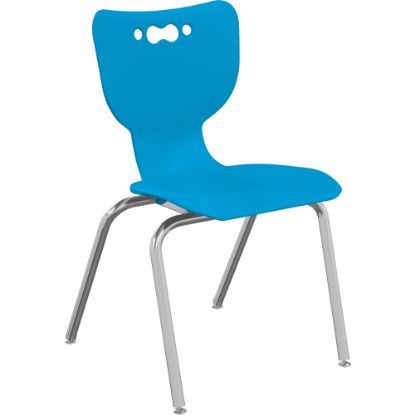 Picture of MooreCo Hierarchy Armless Chair, 18in Seat Height, Blue