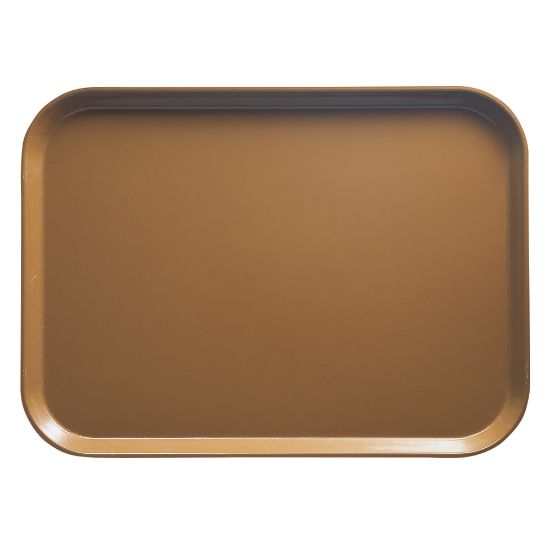 Picture of Cambro Camtray Rectangular Serving Trays, 14in x 18in, Suede Brown, Pack Of 12 Trays