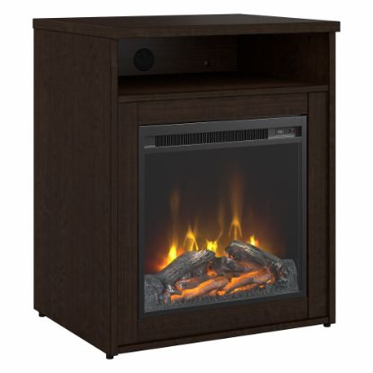 Picture of Bush Business Furniture Series C 24inW Electric Fireplace With Shelf, Mocha Cherry, Standard Delivery