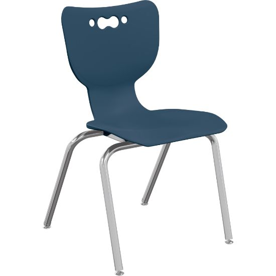 Picture of MooreCo Hierarchy Armless Chair, 18in Seat Height, Navy