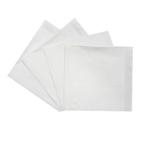 Picture of Karat Beverage Napkins, 9in x 9in, White, Set Of 4,000 Napkins