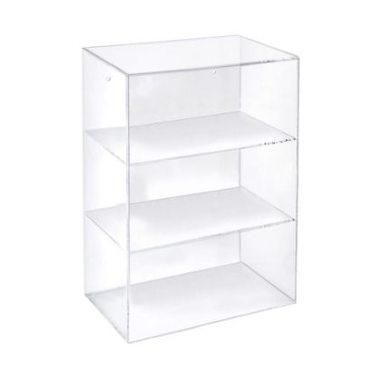 Picture of Azar Displays Acrylic Countertop Open Case With 2 Shelves, 17-1/4inH x 12-3/8inW x 7-7/8inD, Clear