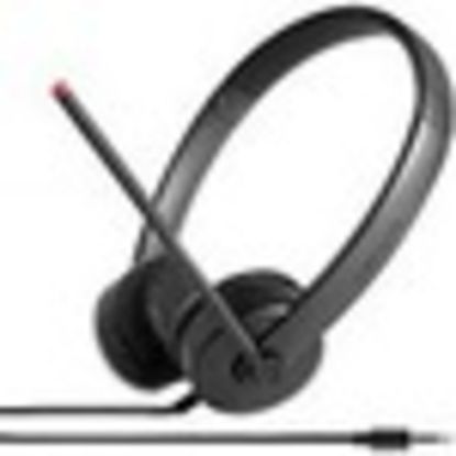 Picture of Lenovo Stereo Analog Headset - Stereo - Mini-phone (3.5mm) - Wired - Over-the-head - Binaural - Circumaural - Black