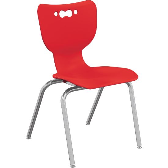 Picture of MooreCo Hierarchy Armless Chair, 18in Seat Height, Red