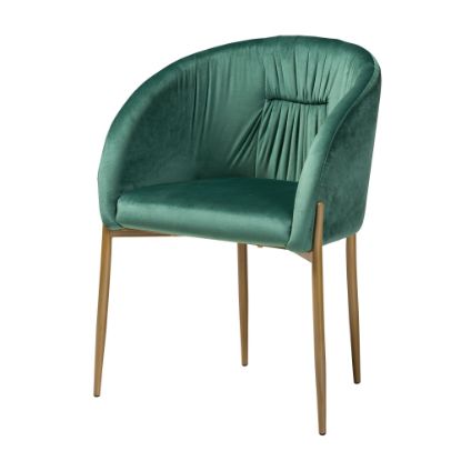 Picture of Baxton Studio Ballard Dining Chair, Gold/Green