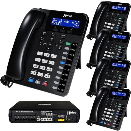 Picture of XBLUE X16 Plus Phone System Bundle With 5 XD10 Phones