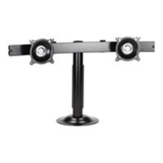 Picture of Chief KTG220B Horizontal Dual Monitor Grommet Mount - Mounting kit (pole clamp, grommet mount, pole) - for dual flat panel - steel - black