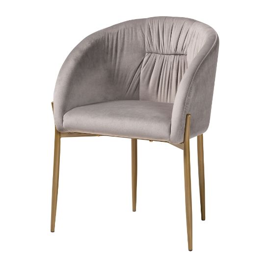 Picture of Baxton Studio Ballard Dining Chair, Gold/Gray