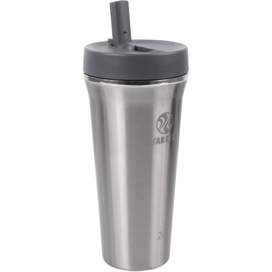 Picture of Takeya Reusable Straw Tumbler, 24 Oz, Steel