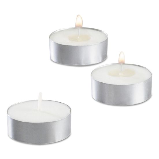 Picture of Sterno Tealight Candles, 1/2in, White, 50 Candles Per Pack, Carton Of 10 Packs