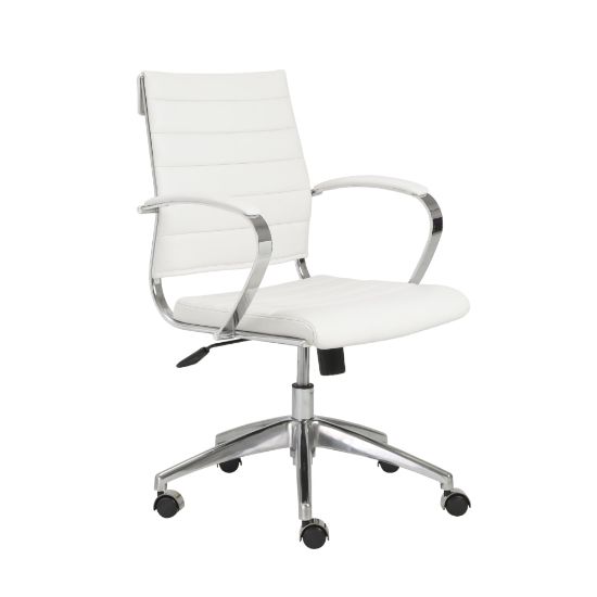 Picture of Eurostyle Axel Faux Leather Low-Back Commercial Office Chair, White