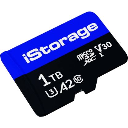 Picture of iStorage microSD Card 1TB | Encrypt data stored on iStorage microSD Cards using datAshur SD USB flash drive | Compatible with datAshur SD drives only - 100 MB/s Read - 95 MB/s Write