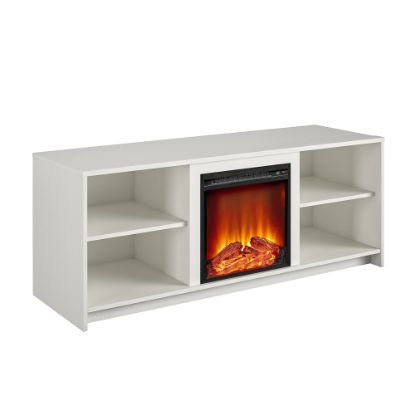 Picture of Ameriwood Home Cabrillo Fireplace TV Stand For TVs Up To 65in, 23-7/16inH x 59-3/4inW x 19-3/4inD, White