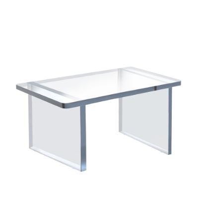 Picture of Azar Displays Thick Deluxe Acrylic Riser With Bumpers, 7inH x 11-3/4inW x 7-3/4inD, Clear