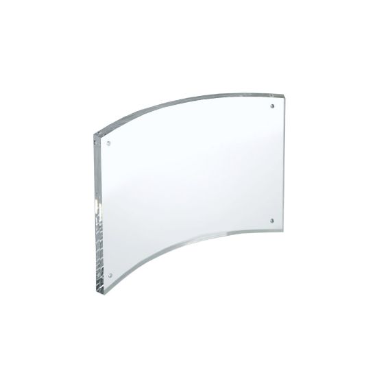 Picture of Azar Displays Curved Magnetic Acrylic Sign Holders, 5in x 7in, Clear, Pack Of 2 Holders