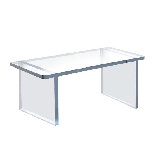 Picture of Azar Displays Thick Deluxe Acrylic Riser With Bumpers, 9inH x 22inW x 10inD, Clear