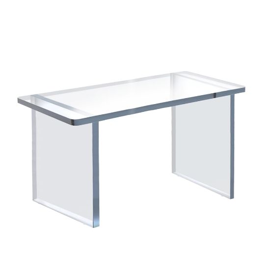 Picture of Azar Displays Thick Deluxe Acrylic Riser With Bumpers, 12inH x 22inW x 10inD, Clear