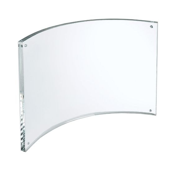 Picture of Azar Displays Curved Magnetic Acrylic Sign Holders, 8-1/2in x 11in, Clear, Pack Of 2 Holders