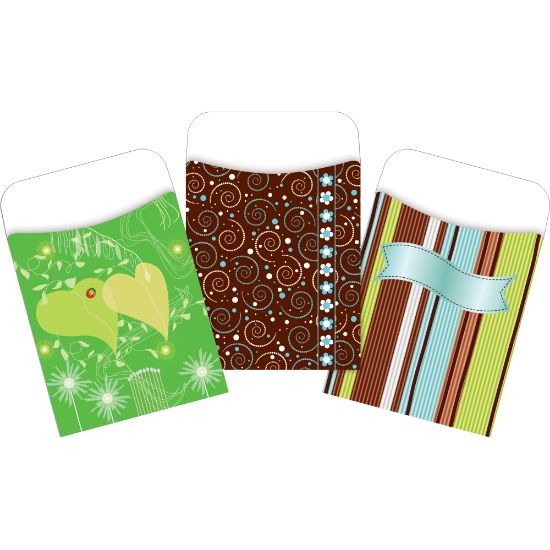 Picture of Barker Creek Peel & Stick Library Pockets, 3-1/2in x 5-1/8in, Earth Day, Set Of 90 Pockets