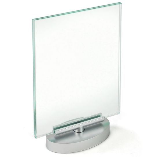 Picture of Azar Displays 2-Sided Revolving Acrylic Vertical Sign Holders, 7in x 5in, Clear, Pack Of 2 Holders