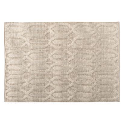 Picture of Baxton Studio Murray Handwoven Wool Area Rug, 5-1/4ft x 7-1/2ft, Ivory