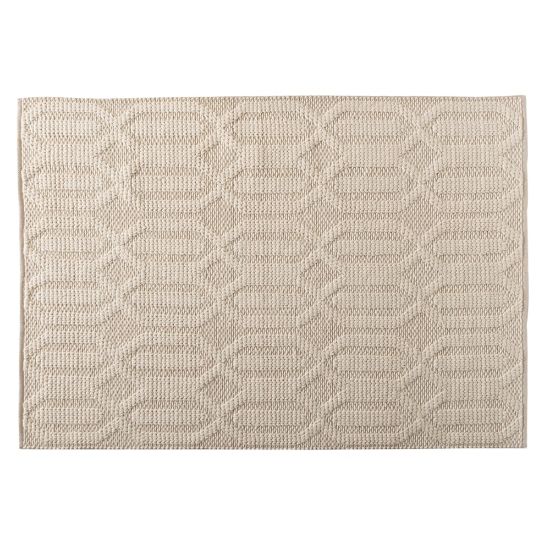 Picture of Baxton Studio Murray Handwoven Wool Area Rug, 5-1/4ft x 7-1/2ft, Ivory