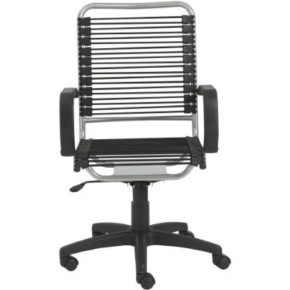 Picture of Eurostyle Bradley Bungie High-Back Commercial Office Chair, Black/Silver