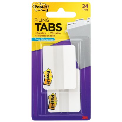 Picture of Post-it Durable Tabs, 2 in. x 1.5 in., Pack Of 24 Tabs, White