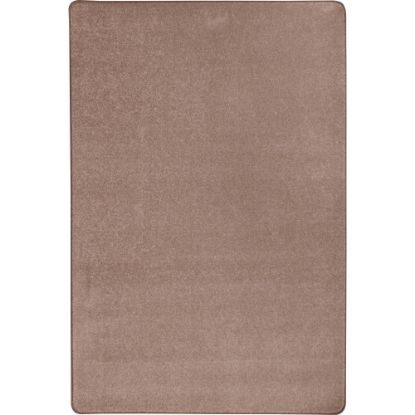 Picture of Joy Carpets Kid Essentials Solid Color Rectangle Area Rug, Endurance, 4ft x 6ft, Taupe