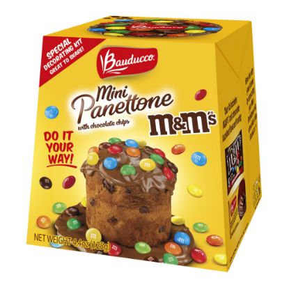 Picture of Bauducco Foods Mini Panettone With Chocolate Chips And M&Ms, 4.4 Oz, Case Of 24 Boxes