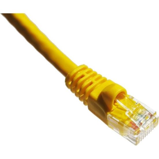 Picture of Axiom 15FT CAT5E 350mhz Patch Cable Molded Boot (Yellow) - Category 5e for Network Device - Patch Cable - 15 ft - 1 x - 1 x - Gold-plated Contacts - Yellow