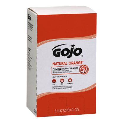 Picture of GOJO Natural Orange Lotion Hand Pumice Soap, Citrus Scent, 67 Oz, Carton Of 4 Bottles