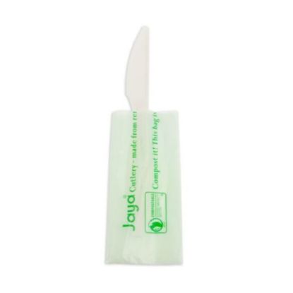 Picture of Stalk Market Compostable Cutlery Knives, Pearlescent White, Pack of 750