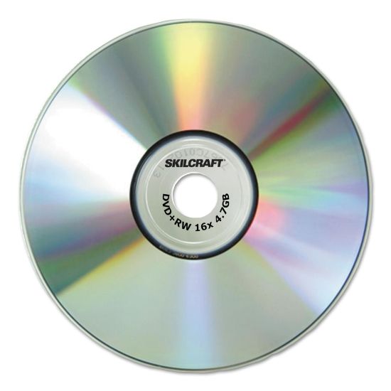 Picture of SKILCRAFT Branded Attribute DVD+RW Media Discs, Pack Of 25 Discs (AbilityOne 7045015155373)