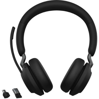 Picture of Jabra Evolve2 65 UC Stereo - Headset - on-ear - Bluetooth - wireless - USB-A - noise isolating - black