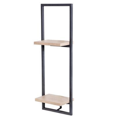 Picture of Honey Can Do 2-Tier Vertical Floating Wall Shelf, Black