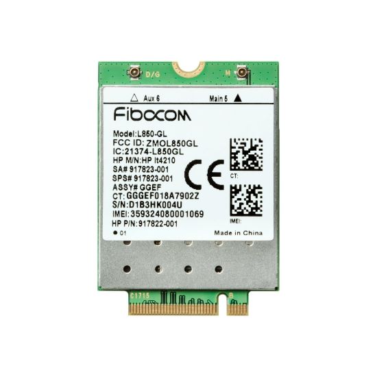 Picture of HP XMM 7360 - Wireless cellular modem - 4G LTE - M.2 Card - 150 Mbps - for (for WWAN Ready configurations): EliteBook 735 G6, 745 G5, 745 G6, 83X G7, 83X G8, 840r G4, 84X G7, 84X G8, 850 G6, 85X G7, 85X G8; ProBook 430 G8, 44X G8