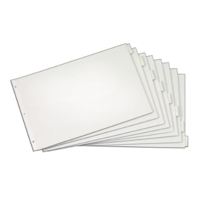 Picture of Cardinal Tabloid Paper Index Dividers, 11in x 17in, 8-Tab, Clear