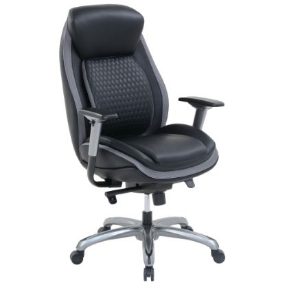 Picture of Shaquille O-Neal Zethus Ergonomic Bonded Leather High-Back Executive Office Chair, Black