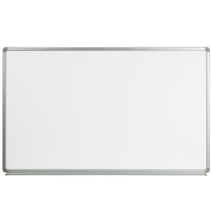 Picture of Flash Furniture Magnetic Dry-Erase Board, 36in x 60in, White, Silver Aluminum Frame