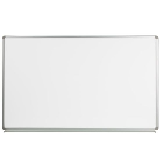 Picture of Flash Furniture Magnetic Dry-Erase Board, 36in x 60in, White, Silver Aluminum Frame