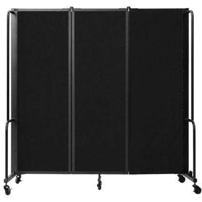 Picture of National Public Seating Room Divider, 3-Section, 72inH x 27inW x 72inD, Black