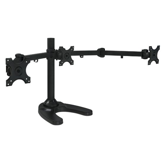 Picture of Mount-It! MI-789 Triple Monitor Stand For 13 - 24in Monitors, 29inH x 54inW x 5-13/16inD, Black