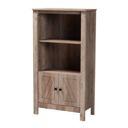 Picture of Baxton Studio Derek 52ft" 2-Shelf Transitional Bookcase, Rustic Oak